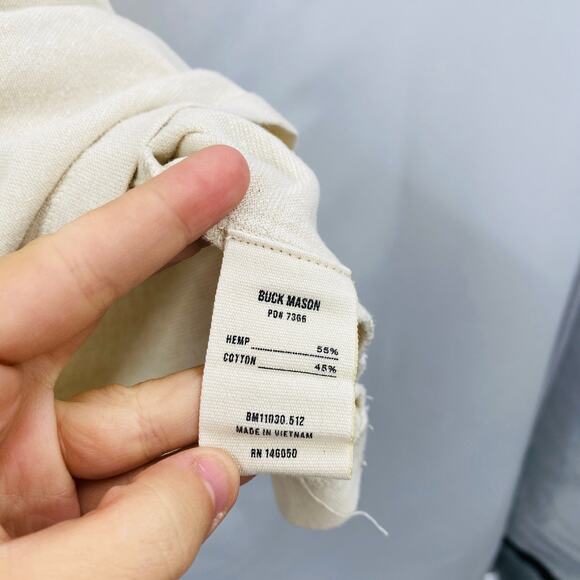 Buck Mason Cream Crewneck tee - Picture 4 of 5